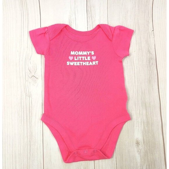 The Children's Place 2 Outfit Summer Bodysuit Set Mommy's Daddy Pink/Purple 0-3M - Picture 2 of 10